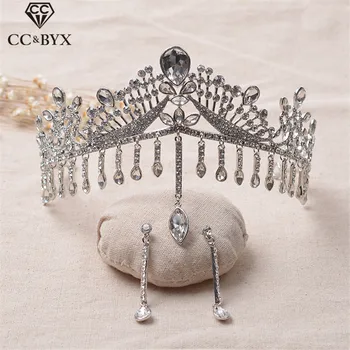 CC Tiaras And Crowns Luxury High Quality Earrings Baroque Style Water Drop Wedding Hair Accessories For Bride Jewelry Gift HG088
CC Tiaras And Crowns Luxury High Quality Earrings Baroque Style Water Drop Wedding Hair Accessories For Bride Jewelry Gift HG088