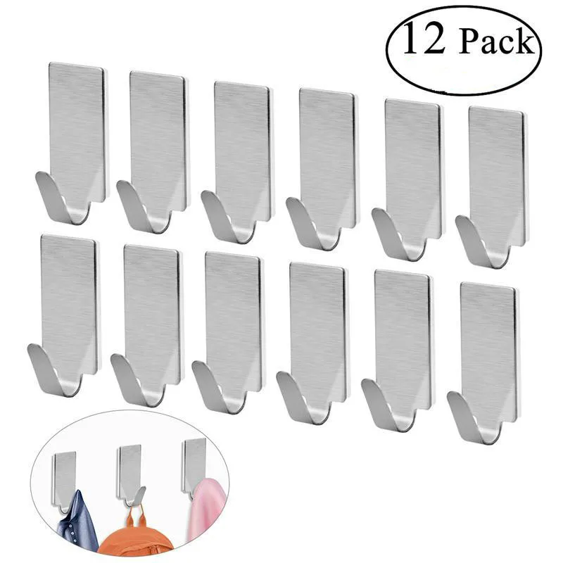 OUNONA 12pcs Adhesive Stainless Steel Towel Hooks Towel Racks Wall Hooks for Adhesive Kitchen Bathroom Wall Door
OUNONA 12pcs Adhesive Stainless Steel Towel Hooks Towel Racks Wall Hooks for Adhesive Kitchen Bathroom Wall Door