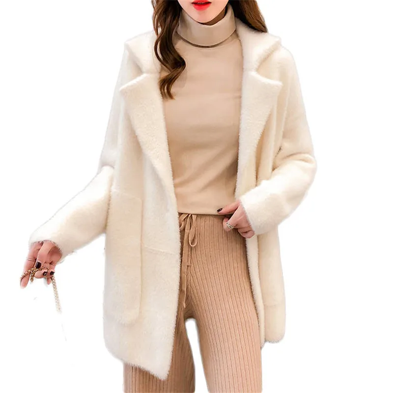 2019 Autumn Winter Women Faux Mink Fur Coat Female Casual Thick Warm Streetwear Cardigans Fashion Lady Loose Slim Outerwear M265
2019 Autumn Winter Women Faux Mink Fur Coat Female Casual Thick Warm Streetwear Cardigans Fashion Lady Loose Slim Outerwear M265
