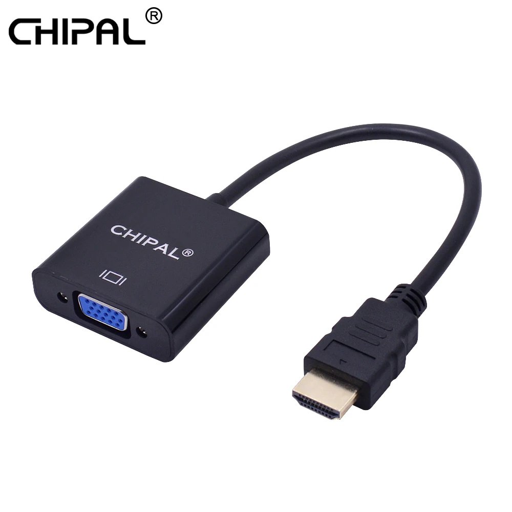 

CHIPAL 10PCS HD 1080P For HDMI to VGA Converter Adapter Cable for All-in-one PC Computer Desktop Notebook Tablet HDTV Monitor