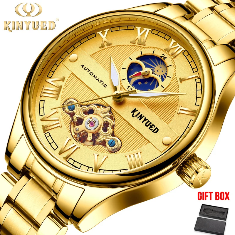 KINYUED Men Watch Business Casual Automatic Winding Mechanical Watches Men Waterproof Skeleton Tourbillon Clock Relojes Hombre
KINYUED Men Watch Business Casual Automatic Winding Mechanical Watches Men Waterproof Skeleton Tourbillon Clock Relojes Hombre