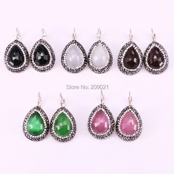 8Pair Jewelry fashion natural stone earrings pave crystal rhinestone waterdrop shape cat eyes stone earrings
8Pair Jewelry fashion natural stone earrings pave crystal rhinestone waterdrop shape cat eyes stone earrings
