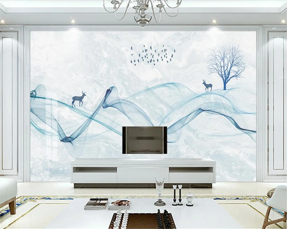 beibehang New Chinese Silky Personality 3d Wallpaper Abstract Line Landscape Elk Marbled TV Background wall papers home decor
beibehang New Chinese Silky Personality 3d Wallpaper Abstract Line Landscape Elk Marbled TV Background wall papers home decor