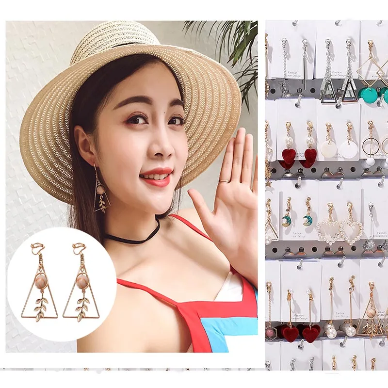 GRACE JUN Clip on Earrings No Pierced for Women Girl's Fashion Korea Style Long Tassel Circle Triangle Heart Ear Cuff Earrings
GRACE JUN Clip on Earrings No Pierced for Women Girl's Fashion Korea Style Long Tassel Circle Triangle Heart Ear Cuff Earrings