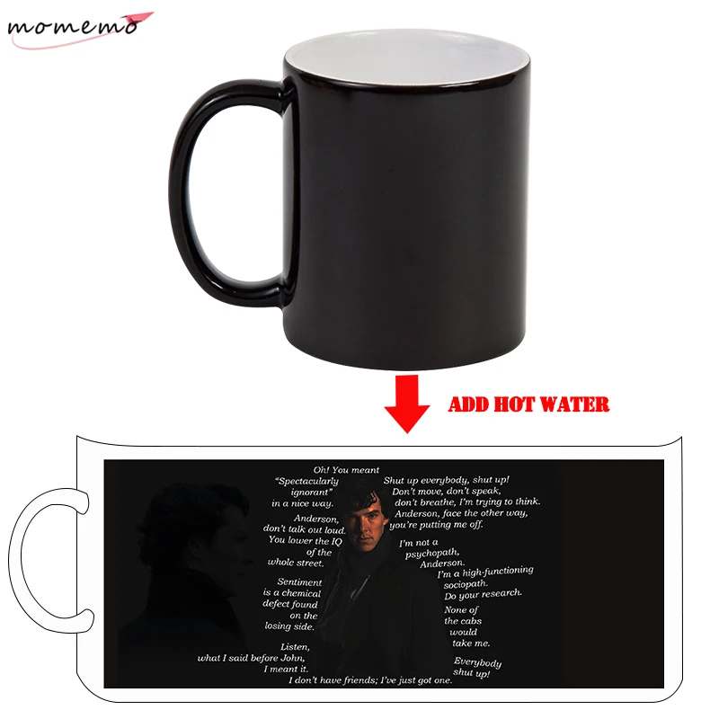 MOMEMO Sherlock Coffee Tea Mugs Ceramic Color Changing Mug Magic Coffee Tea Milk Heat Sensitive Color Change Mugs Surprise Gift
MOMEMO Sherlock Coffee Tea Mugs Ceramic Color Changing Mug Magic Coffee Tea Milk Heat Sensitive Color Change Mugs Surprise Gift
