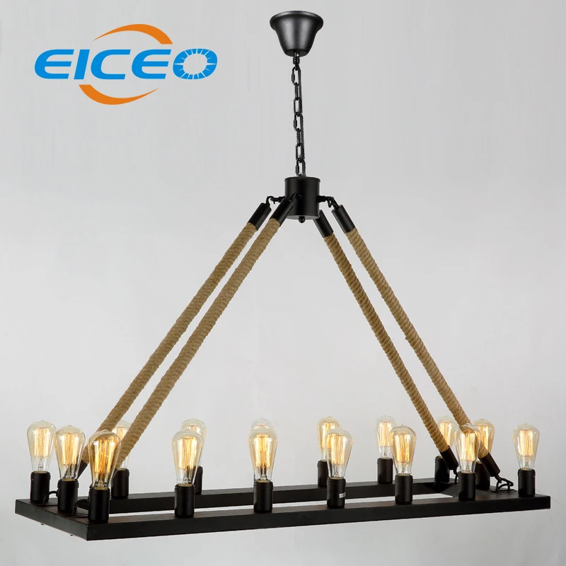 (EICEO) New American Industrial Hemp Retro Chandelier Iron Lighting Bar Personality LED Pendant Lamp Hanging Lamp with 16 heads
(EICEO) New American Industrial Hemp Retro Chandelier Iron Lighting Bar Personality LED Pendant Lamp Hanging Lamp with 16 heads