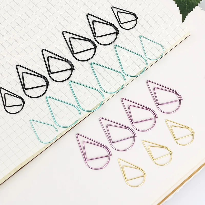 Multicolor Water Drop-Shaped Metal Binder Clips/Paper Clips/ Clamps(1 PACK 10 PCS)
Multicolor Water Drop-Shaped Metal Binder Clips/Paper Clips/ Clamps(1 PACK 10 PCS)