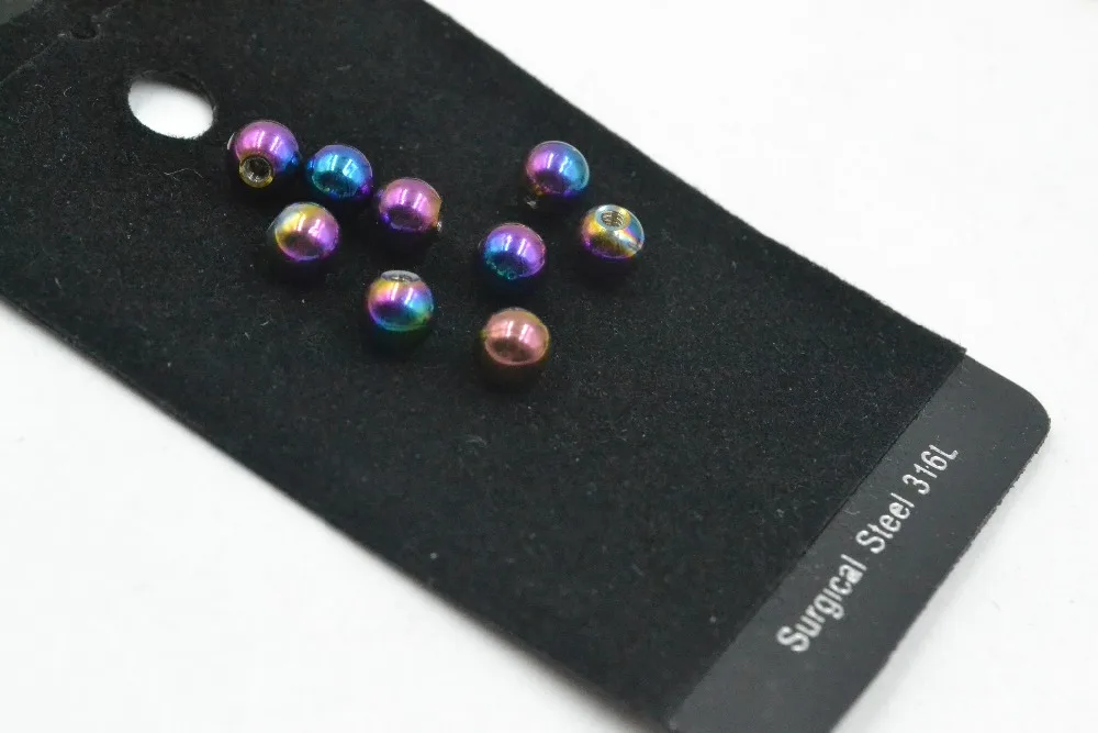 Rainbow Colors 100pcs/lot Body piercing jewelry - Stainless Steel Ball Body Piercing Replacement 16g 14g for Lip/Eyebrow/Tongue
Rainbow Colors 100pcs/lot Body piercing jewelry - Stainless Steel Ball Body Piercing Replacement 16g 14g for Lip/Eyebrow/Tongue