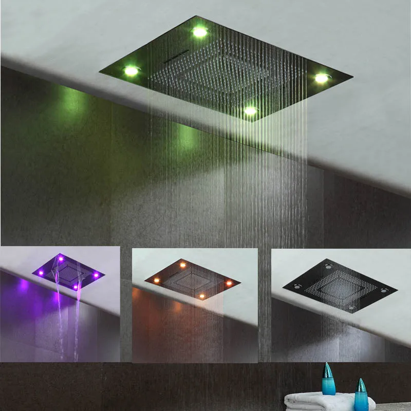 Luxury European Style Large 4 Functions Rain Shower Head SUS304 Waterfall Rainfall Bathroom Led Ceiling Overhead Shower
Luxury European Style Large 4 Functions Rain Shower Head SUS304 Waterfall Rainfall Bathroom Led Ceiling Overhead Shower