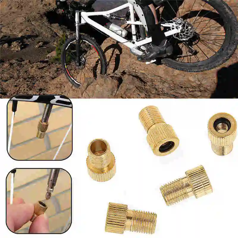 10 шт. медные адаптеры Presta-Schrader для воздушного клапана велосипеда | Спорт и
