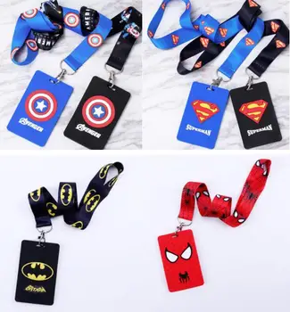 10 pcs Cartoon superman batman Captain America Lanyard Key Chains Card Holders Bank Card Neck Strap Card Bus ID Holders PK-51
10 pcs Cartoon superman batman Captain America Lanyard Key Chains Card Holders Bank Card Neck Strap Card Bus ID Holders PK-51
