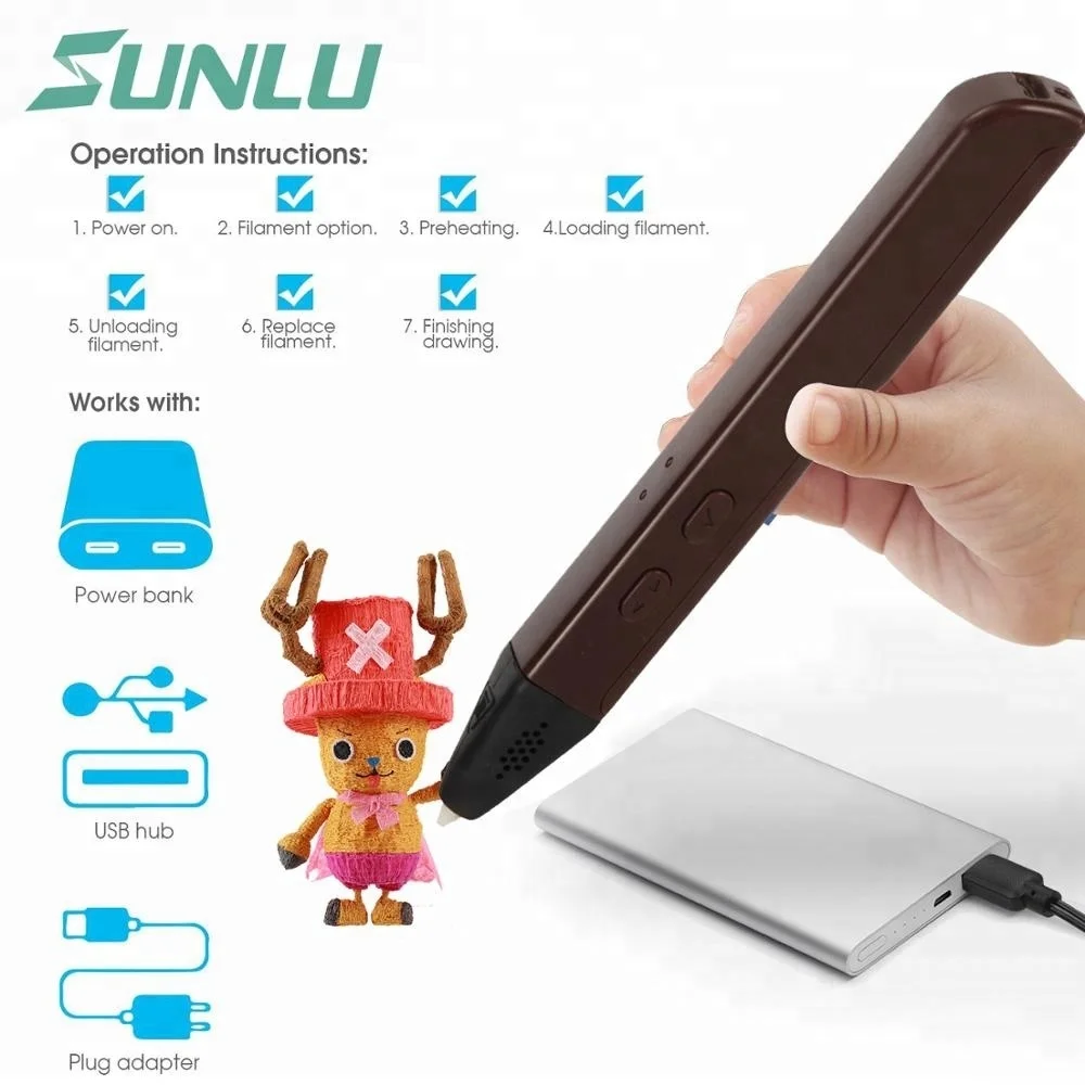 3D Printing Pen Fashion Desgin 3D DIY Drawing Printing Pens Best Birthday Gift For Kids & Adult 1.75mm PCL/PLA Filament
3D Printing Pen Fashion Desgin 3D DIY Drawing Printing Pens Best Birthday Gift For Kids & Adult 1.75mm PCL/PLA Filament