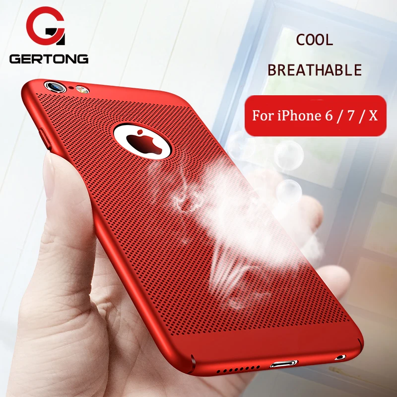 GerTong Heat Dissipation Phone Cover Case For iPhone 7 Plus X Mesh Design Hard PC Cases For iPhone XS Max XR Breathable Case
GerTong Heat Dissipation Phone Cover Case For iPhone 7 Plus X Mesh Design Hard PC Cases For iPhone XS Max XR Breathable Case