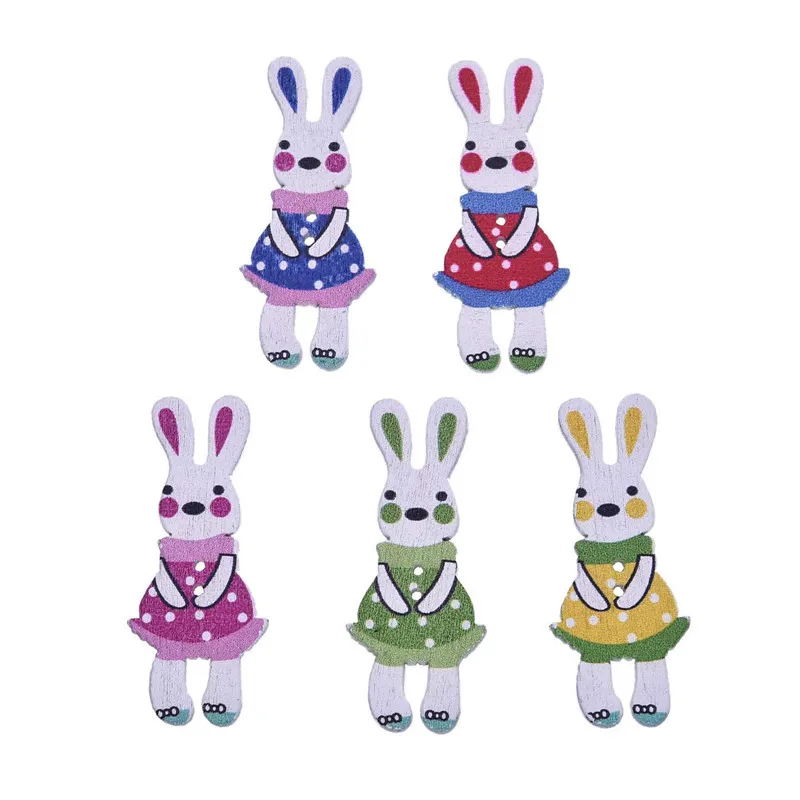 50Pcs 2 Holes Cute Wood Buttons Rabbit Shaped Wood Button Flatback Cabochon Scrapbook 45x19mm
50Pcs 2 Holes Cute Wood Buttons Rabbit Shaped Wood Button Flatback Cabochon Scrapbook 45x19mm
