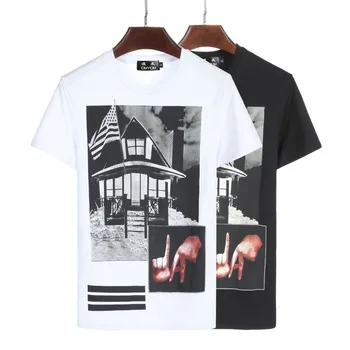 Men T-shirt Ribbed Crewneck Tee Printed Letter Pattern Building and Gesture Tee 2018 Fashion Branding Clothes Homme
Men T-shirt Ribbed Crewneck Tee Printed Letter Pattern Building and Gesture Tee 2018 Fashion Branding Clothes Homme