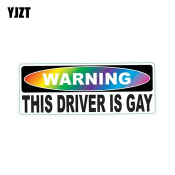 YJZT 21.2CM*7.5CM Creative Warning Driver is Gay Rainbow Car Decal PVC Stcikers 12-0358
YJZT 21.2CM*7.5CM Creative Warning Driver is Gay Rainbow Car Decal PVC Stcikers 12-0358