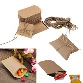 50PCS/Lot Cute Kraft Paper Pillow favor Box Wedding Party Favour Gift Candy Boxes Home Party Birthday Supply
50PCS/Lot Cute Kraft Paper Pillow favor Box Wedding Party Favour Gift Candy Boxes Home Party Birthday Supply