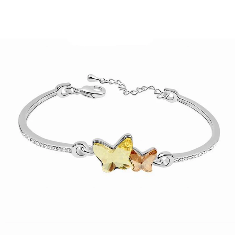 Trendy Office Style Butterfly Crystal Bracelets For Women Fashion Silver Color Cuff Bracelet Romantic Cute Bijoux Fine Jewelry
Trendy Office Style Butterfly Crystal Bracelets For Women Fashion Silver Color Cuff Bracelet Romantic Cute Bijoux Fine Jewelry