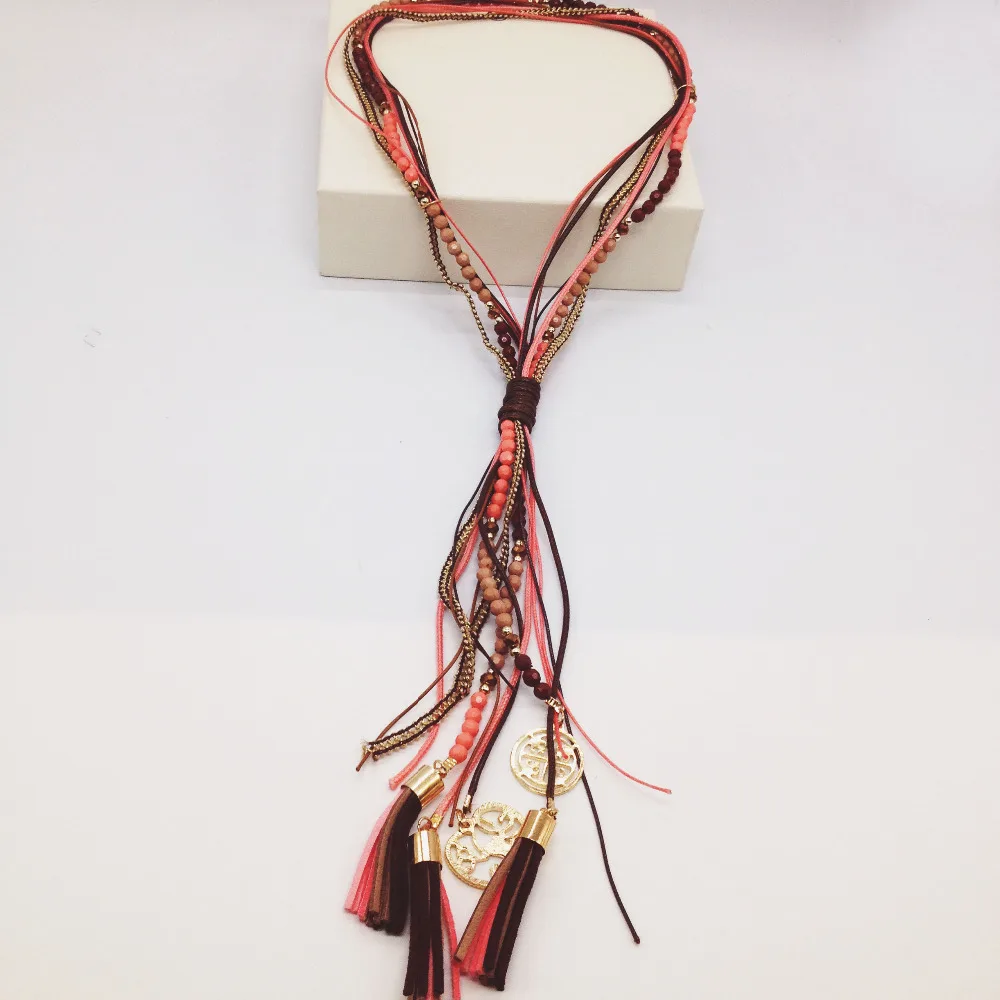 Rainbow boho ethnic jewelry/kpop vintage fashion rope tassel leather multilayer long necklace women accessories collier femme
Rainbow boho ethnic jewelry/kpop vintage fashion rope tassel leather multilayer long necklace women accessories collier femme