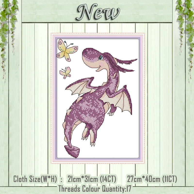 The purple Little Dragon NKF painting counted print on the canvas DMC 11CT 14CT kits DIY Cross Stitch embroidery needlework Sets
The purple Little Dragon NKF painting counted print on the canvas DMC 11CT 14CT kits DIY Cross Stitch embroidery needlework Sets