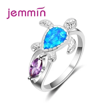 Fire Opal Ring Blue and Purple Color wedding Band luxury Turtle jewelry 925 Sterling Silver Ring for Women
Fire Opal Ring Blue and Purple Color wedding Band luxury Turtle jewelry 925 Sterling Silver Ring for Women