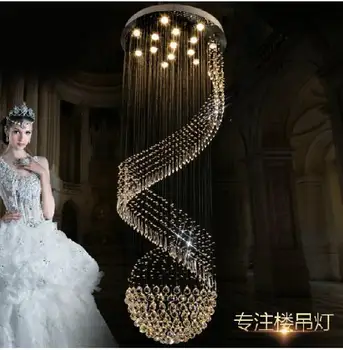 Duplex staircase living room villa crystal chandelier chandelier hotel clubhouse villa shaped lamp
Duplex staircase living room villa crystal chandelier chandelier hotel clubhouse villa shaped lamp