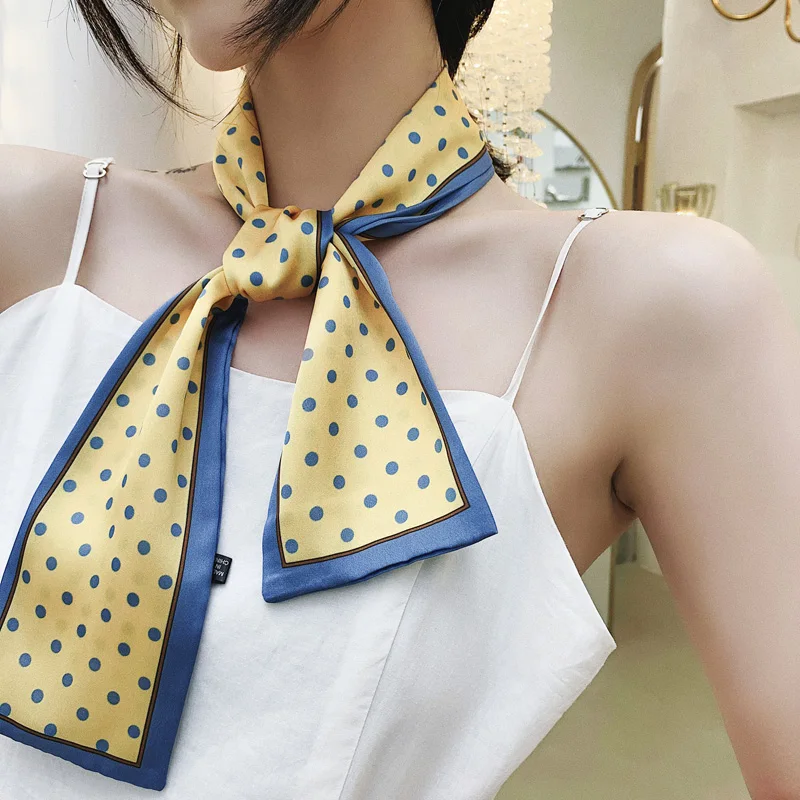 2019 New women chic style Dot silk twill ribbon scarves bandana handkerchief Skinny Scarf Small Handle Bag Ribbons Neckerchief
2019 New women chic style Dot silk twill ribbon scarves bandana handkerchief Skinny Scarf Small Handle Bag Ribbons Neckerchief