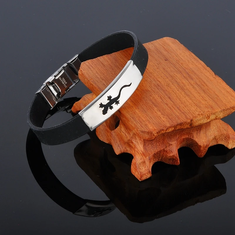 Stainless Steel Silicone Bracelets & Bangles Animal Wrinkle Silicone Bracelets Punk Wristband Men Jewelry
Stainless Steel Silicone Bracelets & Bangles Animal Wrinkle Silicone Bracelets Punk Wristband Men Jewelry