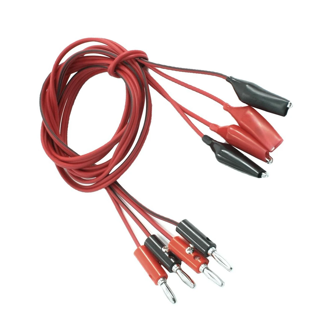 Promotion! 2 Pair Alligator Test Lead Clip to Male Banana Plug Cord Cable 1M Red+Black
Promotion! 2 Pair Alligator Test Lead Clip to Male Banana Plug Cord Cable 1M Red+Black
