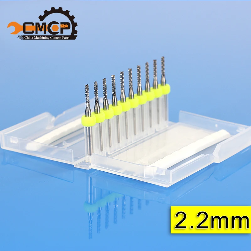 10Pcs 2.2 mm PCB End Milling Cutter Tool Machine Engraving CNC Router Bit PCB Print Circuit Board Drill Bit
10Pcs 2.2 mm PCB End Milling Cutter Tool Machine Engraving CNC Router Bit PCB Print Circuit Board Drill Bit