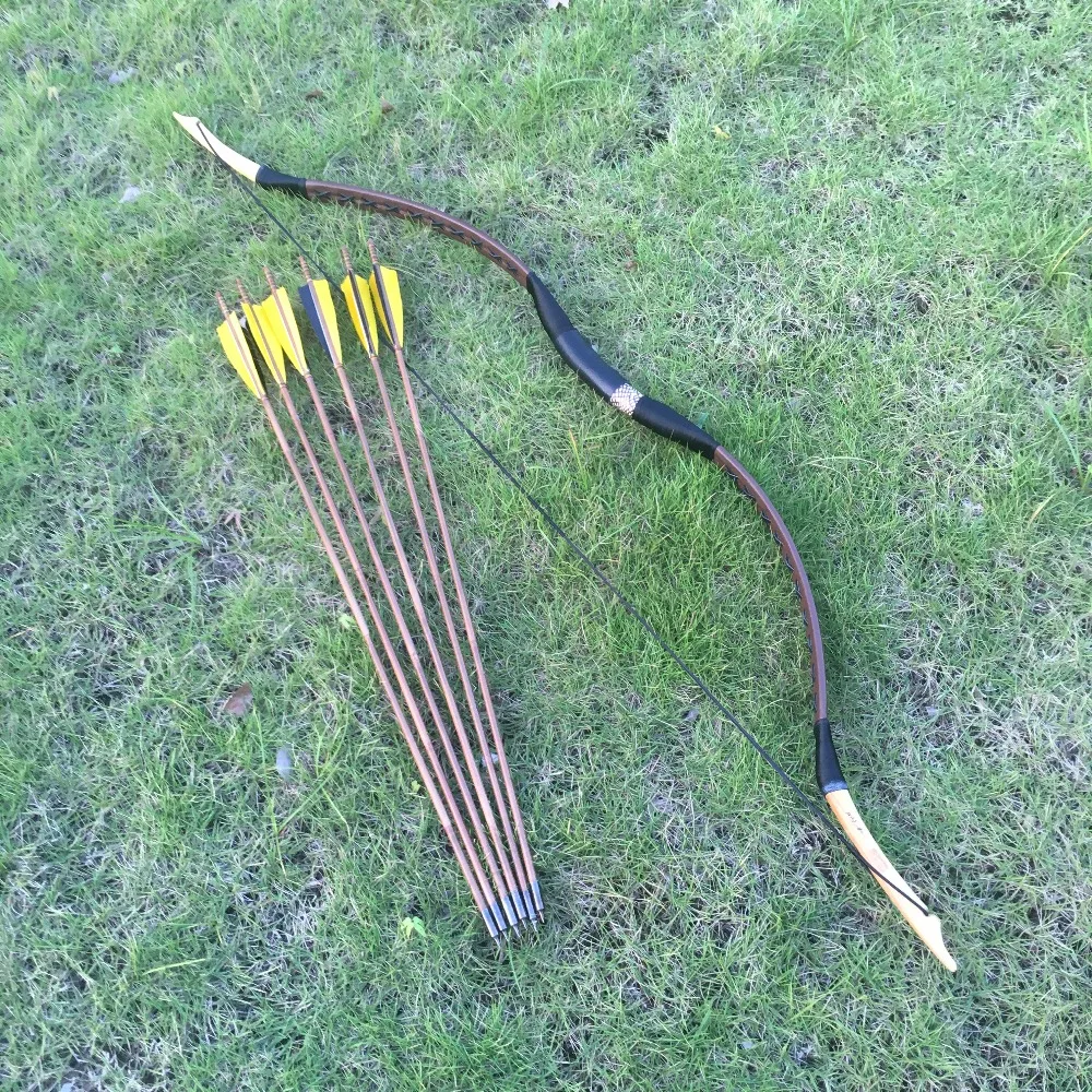 With 6 arrows 20-60Lbs Practice Archery Hunting Traditional Recurve Bow Horse Target Longbow
With 6 arrows 20-60Lbs Practice Archery Hunting Traditional Recurve Bow Horse Target Longbow