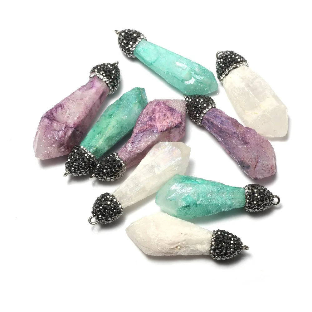 Wholesale Irregular Natural Stone Pendant DIY for Necklace or Jewelry Making 3 Color 10X40MM-16X45mm
Wholesale Irregular Natural Stone Pendant DIY for Necklace or Jewelry Making 3 Color 10X40MM-16X45mm