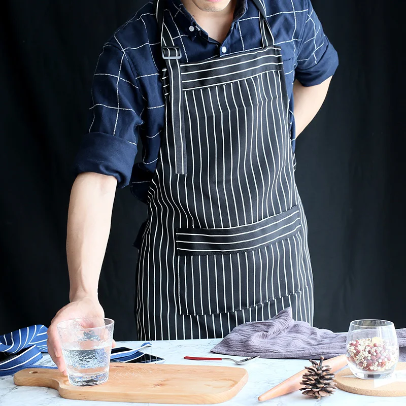 New Hot Fashion Lady Women Men Cotton Canvas Kitchen Apron For Cooking Baking Restaurant Pinafore Vertical Stripe Bibs
New Hot Fashion Lady Women Men Cotton Canvas Kitchen Apron For Cooking Baking Restaurant Pinafore Vertical Stripe Bibs