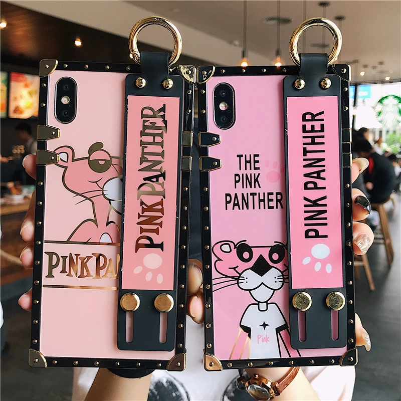 Pink panther wrist strap case for iPhone 7 8 plus 6 6S For iPhone XS max/XR holder stander back case Acrylic back soft edge
Pink panther wrist strap case for iPhone 7 8 plus 6 6S For iPhone XS max/XR holder stander back case Acrylic back soft edge