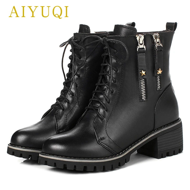 AIYUQI Ladies boots for winter 2019 new genuine leather ladies ankle boots,Wool warmth women martin boots big size 41 42 43
AIYUQI Ladies boots for winter 2019 new genuine leather ladies ankle boots,Wool warmth women martin boots big size 41 42 43