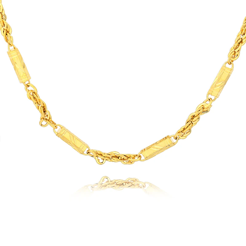 6 мм Ширина женские мужские Цепочки и ожерелья 60 см Модные украшения Gold Filled цепи |