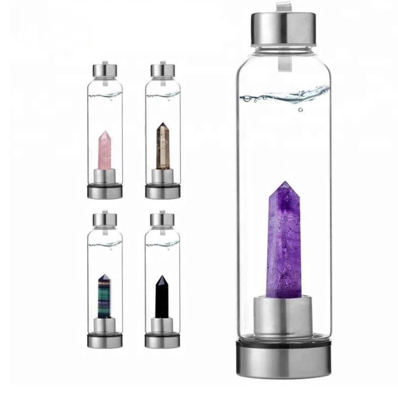 Natural crystal water bottle crystal energy cup comes botella de agua with crystal column amethystine
Natural crystal water bottle crystal energy cup comes botella de agua with crystal column amethystine