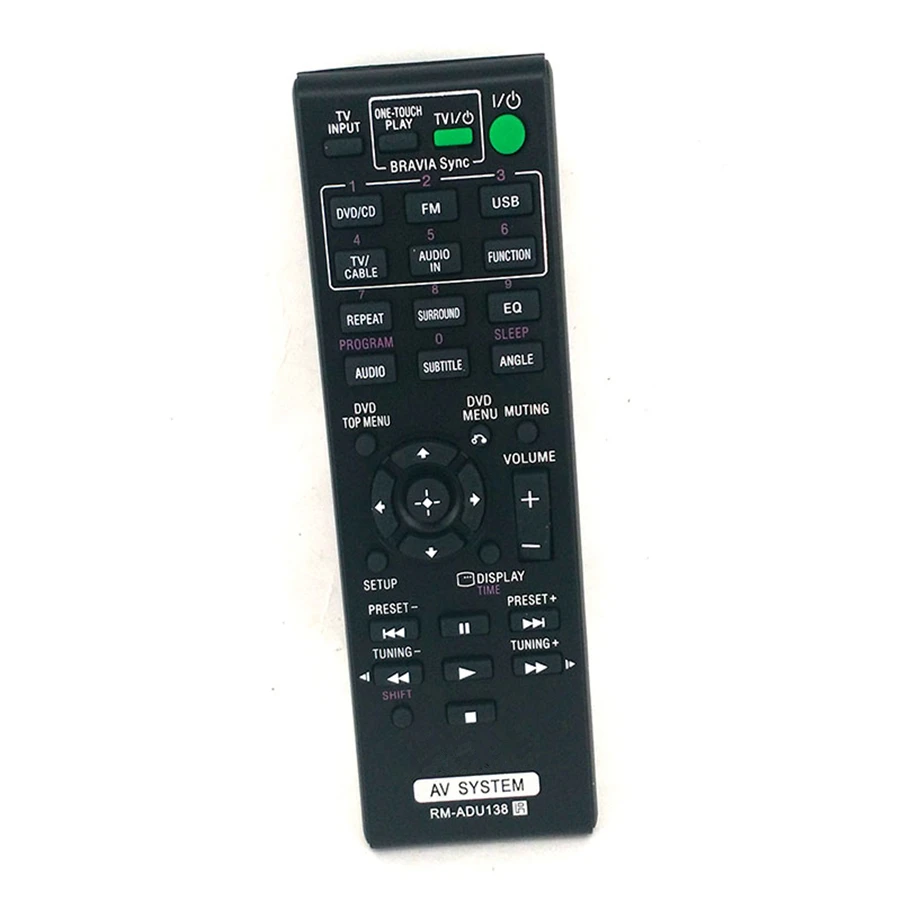 suitable for sony DAV-TZ140 HBD-TZ140 RM-ADU138 Audio/Video Receiver Remote Control
suitable for sony DAV-TZ140 HBD-TZ140 RM-ADU138 Audio/Video Receiver Remote Control