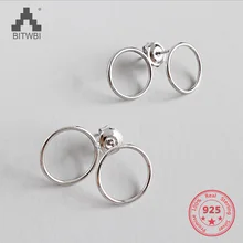 925 Sterling Silver Jewelry Fashion Geometric Double Circle Stud Earrings For Women Boucle d'oreille Pendientes
925 Sterling Silver Jewelry Fashion Geometric Double Circle Stud Earrings For Women Boucle d'oreille Pendientes