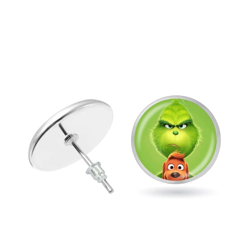 Hot The Grinch Ear Stud Earrings glass Circle Animal Earrings for The Grinch Anime Jewelry Children's Toys Christmas gift
Hot The Grinch Ear Stud Earrings glass Circle Animal Earrings for The Grinch Anime Jewelry Children's Toys Christmas gift