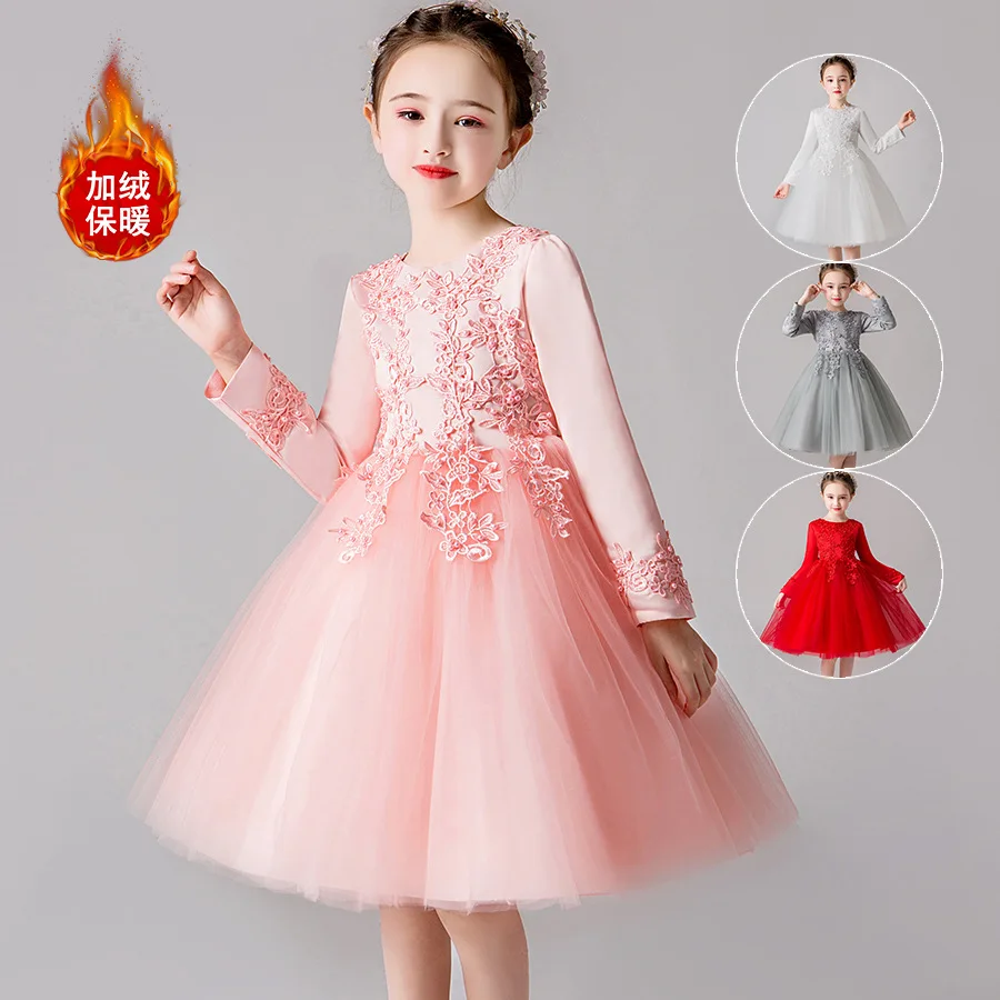Girls' Princess Dress 2018 Autumn Winter New Korean Version Long Sleeved Children's Fluffy Yarn Host Performance Dress
Girls' Princess Dress 2018 Autumn Winter New Korean Version Long Sleeved Children's Fluffy Yarn Host Performance Dress