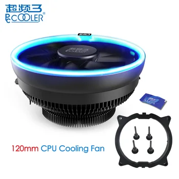 

PcCooler 12cm 4Pin CPU Cooling Fan LED Blue Aperture PWM Silent Cooler Radiator Fans For Intel LGA 775/115X for AMD AM2 AM3 AM4