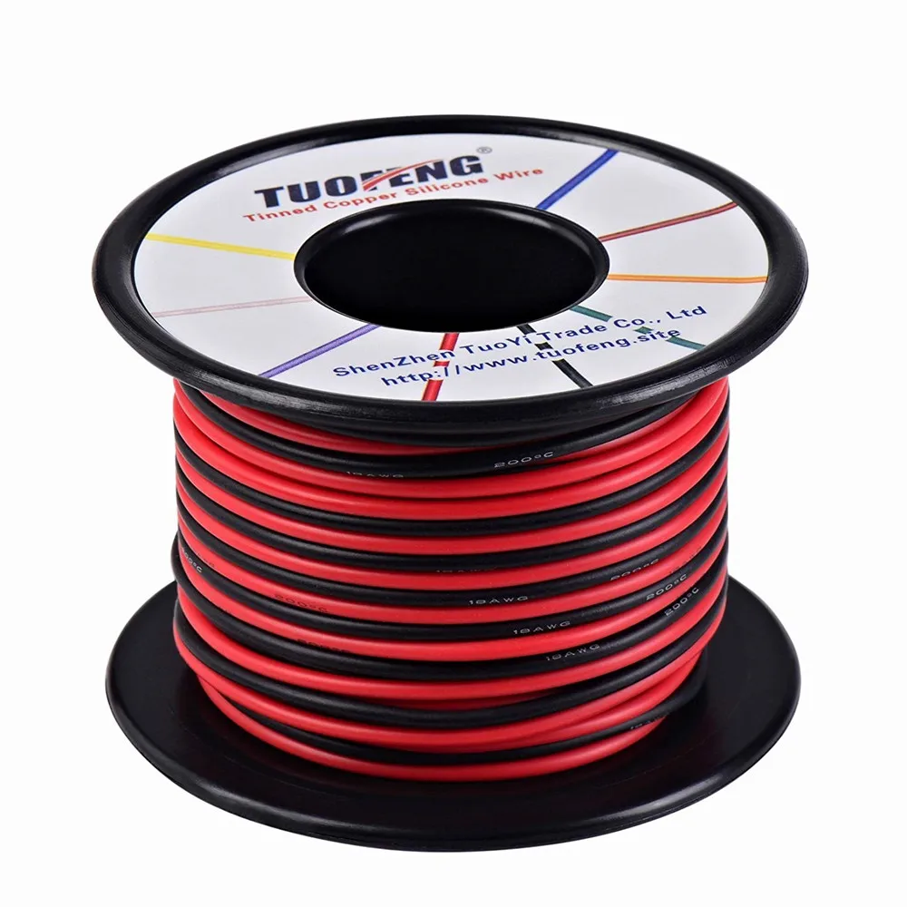 16 awg Wire,66 feet silicone wire Soft an copper wire High temperature resistance 2 separated wires 33 ft Black and 33 ft Red
16 awg Wire,66 feet silicone wire Soft an copper wire High temperature resistance 2 separated wires 33 ft Black and 33 ft Red