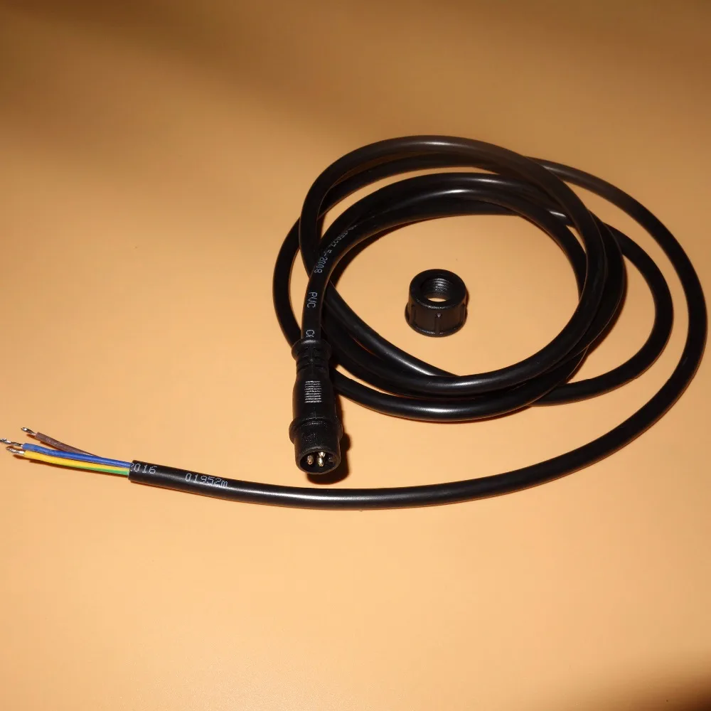 10pcs/lot 3 Core BLACK Waterproof male connector;2m long;male only;13.5mm series;18AWG
10pcs/lot 3 Core BLACK Waterproof male connector;2m long;male only;13.5mm series;18AWG