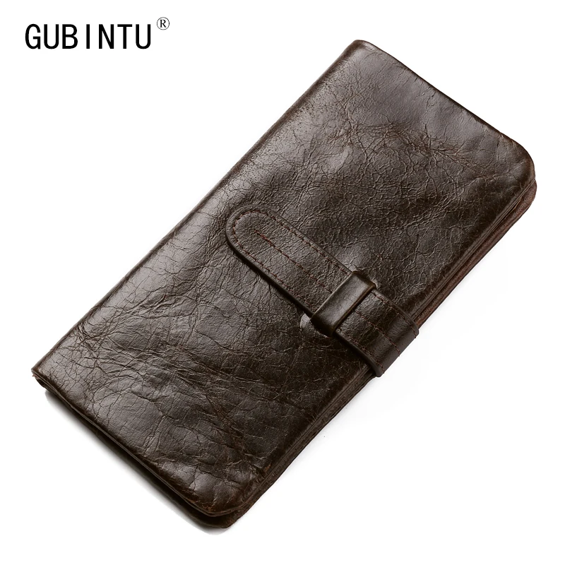 Gubintu Genuine Leather Men Wallets Vintage Famous Brand Design Card Holder Purse Bag Coin Pockets Long Clutch High Quality
Gubintu Genuine Leather Men Wallets Vintage Famous Brand Design Card Holder Purse Bag Coin Pockets Long Clutch High Quality