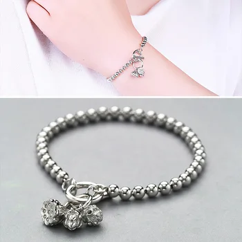 Wholesale Bracelet Luxury S925 Silver Bracelet Sterling Silver Women 4mm Each Beads Bracelet Lotus Bracelet with Box
Wholesale Bracelet Luxury S925 Silver Bracelet Sterling Silver Women 4mm Each Beads Bracelet Lotus Bracelet with Box