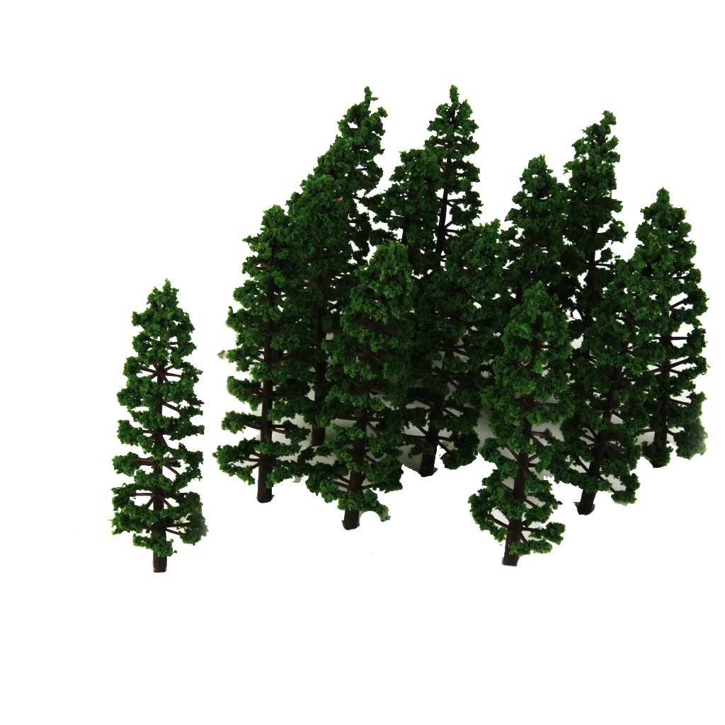 20Pcs 9cm Height Dark Green Fir Tree Models 1/100 HO Scale for Train Railway Scenery Layout Miniature Landscape Accessory
20Pcs 9cm Height Dark Green Fir Tree Models 1/100 HO Scale for Train Railway Scenery Layout Miniature Landscape Accessory