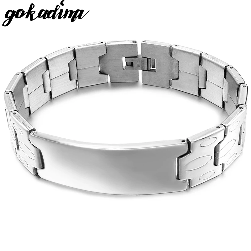 Gokadima 14MM WIDE Stainless Steel Bracelet ID Jewelry for Gift Party Fashion Men's Bracelets Chain Link, pulseras 20.5cm Length
Gokadima 14MM WIDE Stainless Steel Bracelet ID Jewelry for Gift Party Fashion Men's Bracelets Chain Link, pulseras 20.5cm Length
