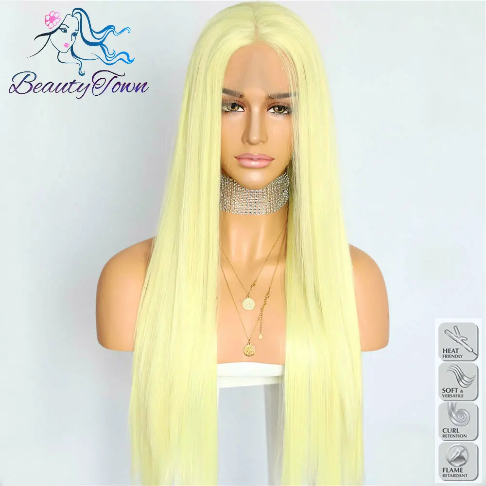 BeautyTown Light Yellow Straight Heat Resistant Hair Women Wedding Party Cosplay Present Synthetic Lace Front Daily Makeup Wigs
BeautyTown Light Yellow Straight Heat Resistant Hair Women Wedding Party Cosplay Present Synthetic Lace Front Daily Makeup Wigs