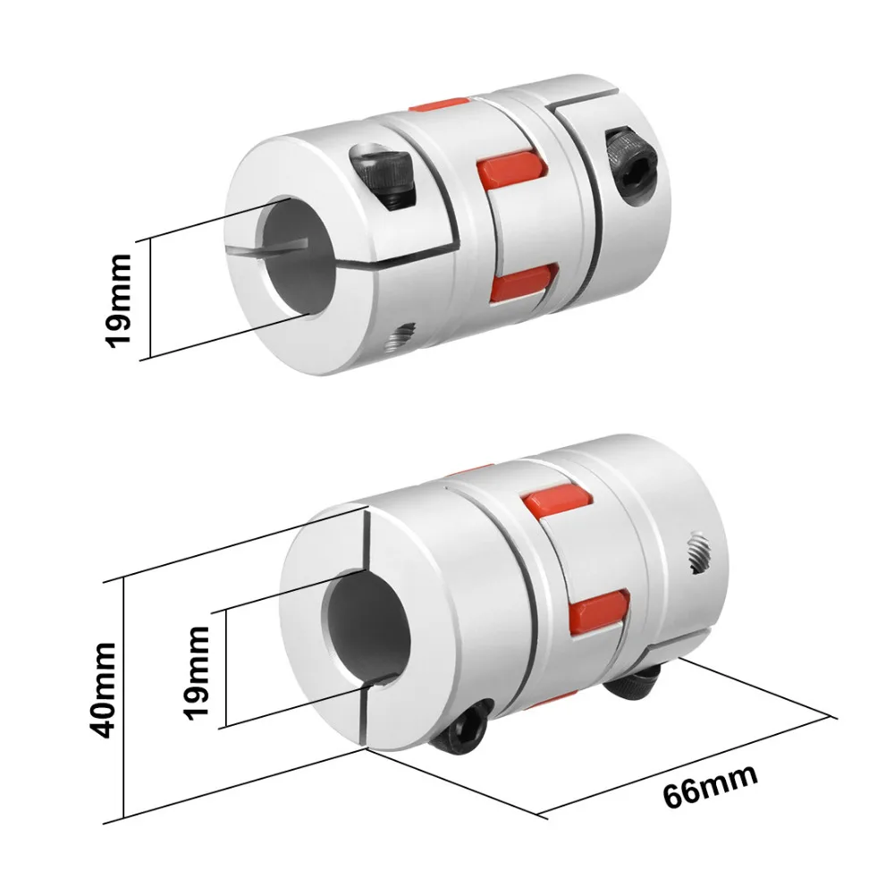 Uxcell Shaft Coupling Aluminum Alloy 19mm to 19mm 16mm to 16mm Bore L66xD40 Flexible Coupler Joint for Servo Stepped Motor
Uxcell Shaft Coupling Aluminum Alloy 19mm to 19mm 16mm to 16mm Bore L66xD40 Flexible Coupler Joint for Servo Stepped Motor